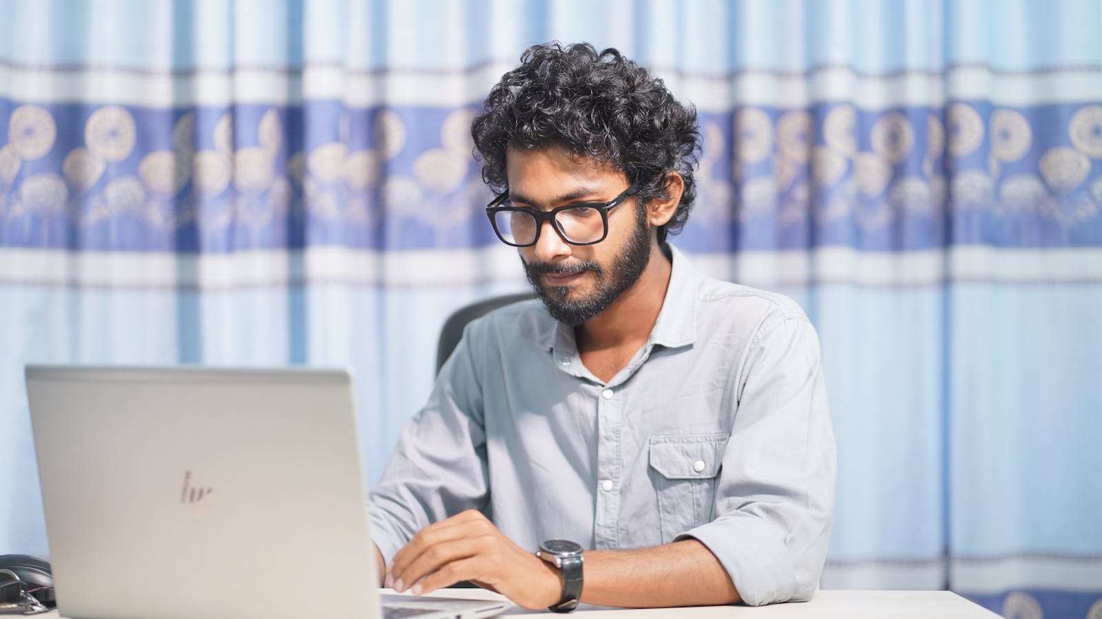 WordPress developer maintaining a website on a laptop
